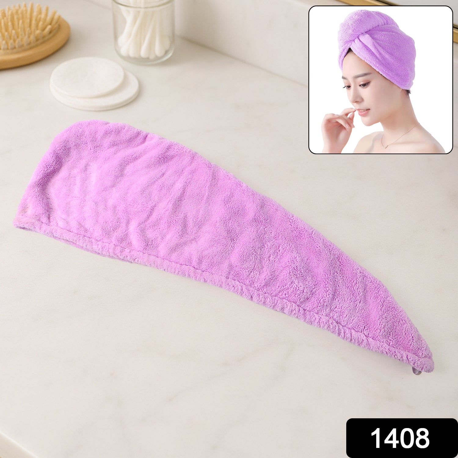 1408 Quick Turban Hair-drying Absorbent Microfiber Toweldry Shower Caps 1408 Quick Turban Hair-drying Absorbent Microfiber Toweldry Shower Caps